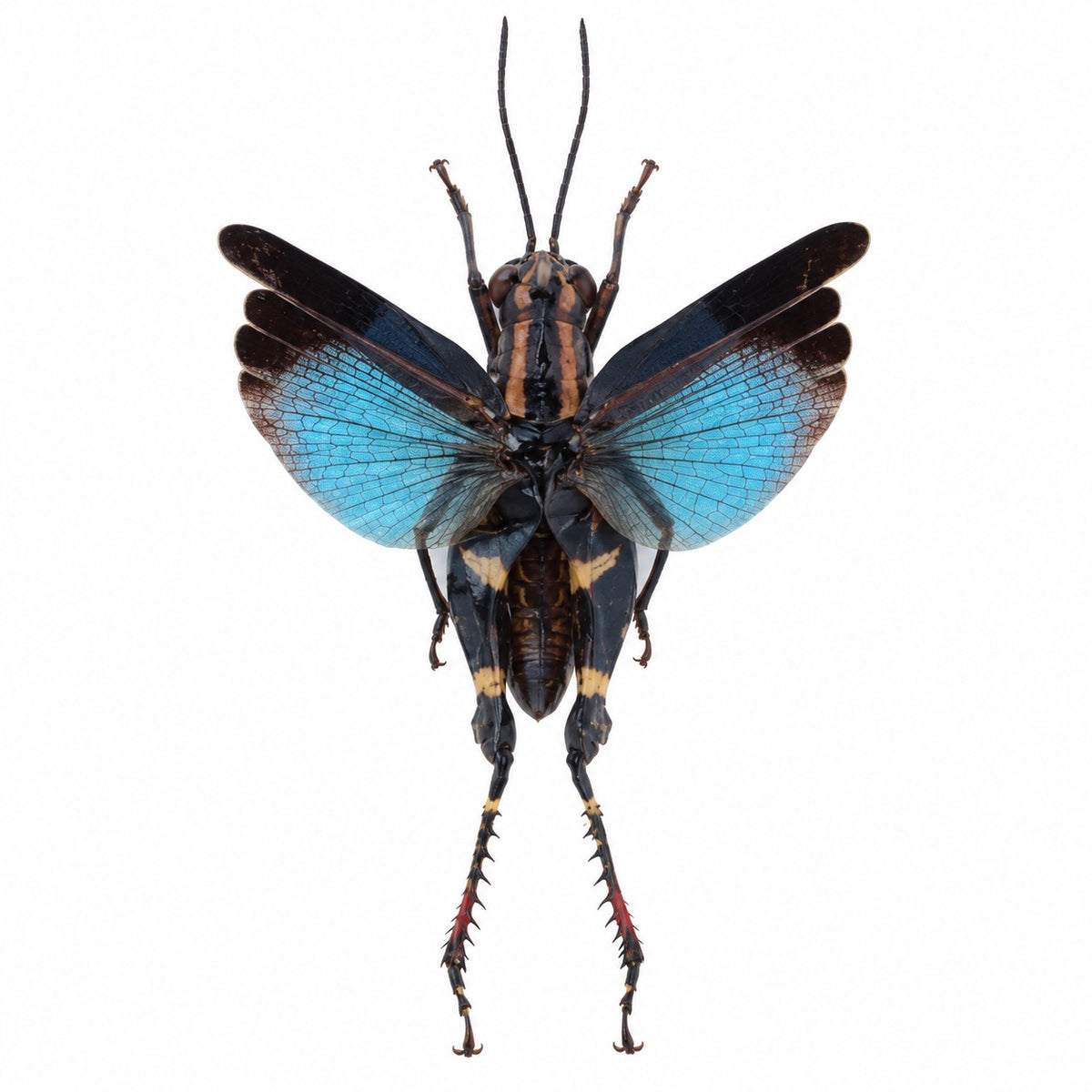 Saltamontes Coloracris azul (blue azureus)