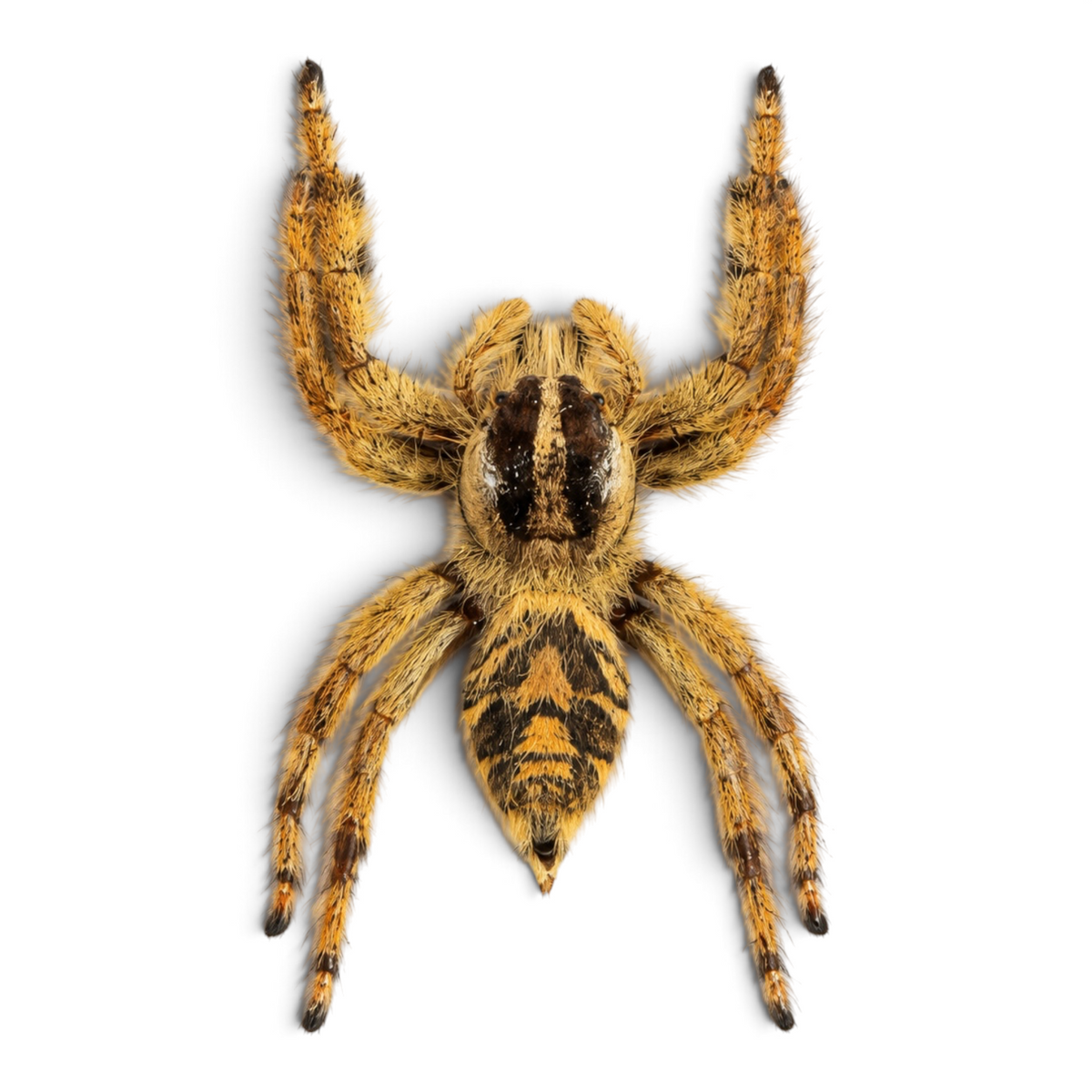 Hyllus diardi – Geel-zwarte springspin | 2–3 cm